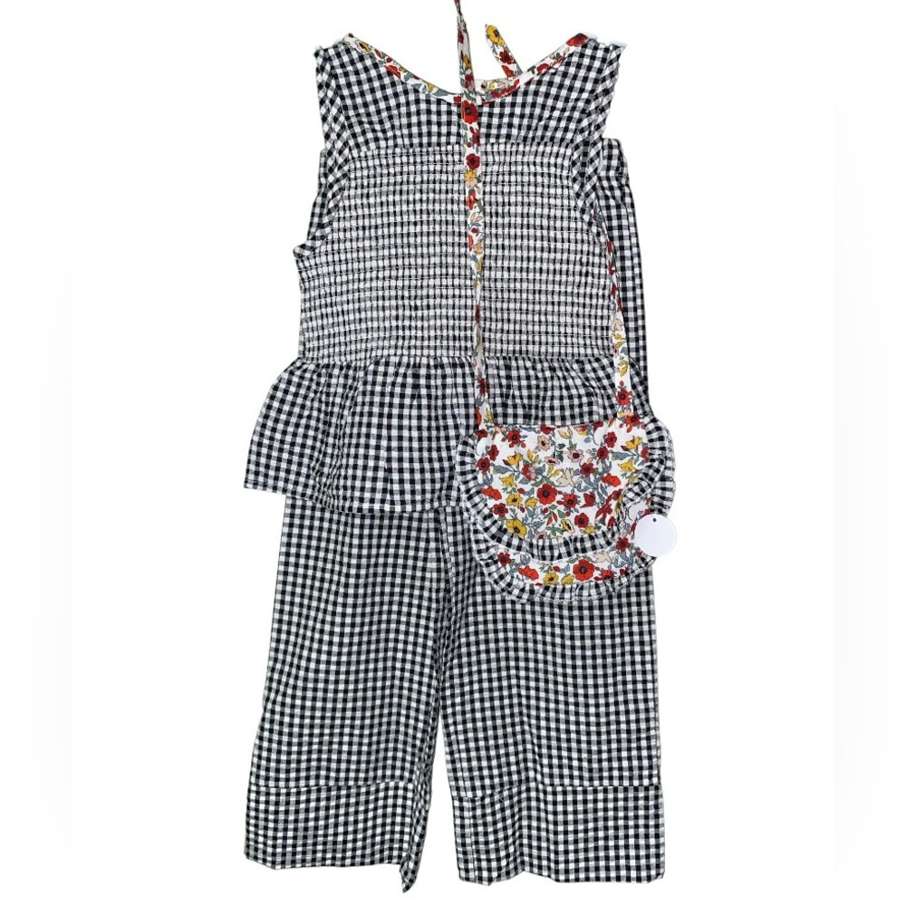 🆕 Tahari • Black and White •Gingham with Floral Accents • 3 Piece Set